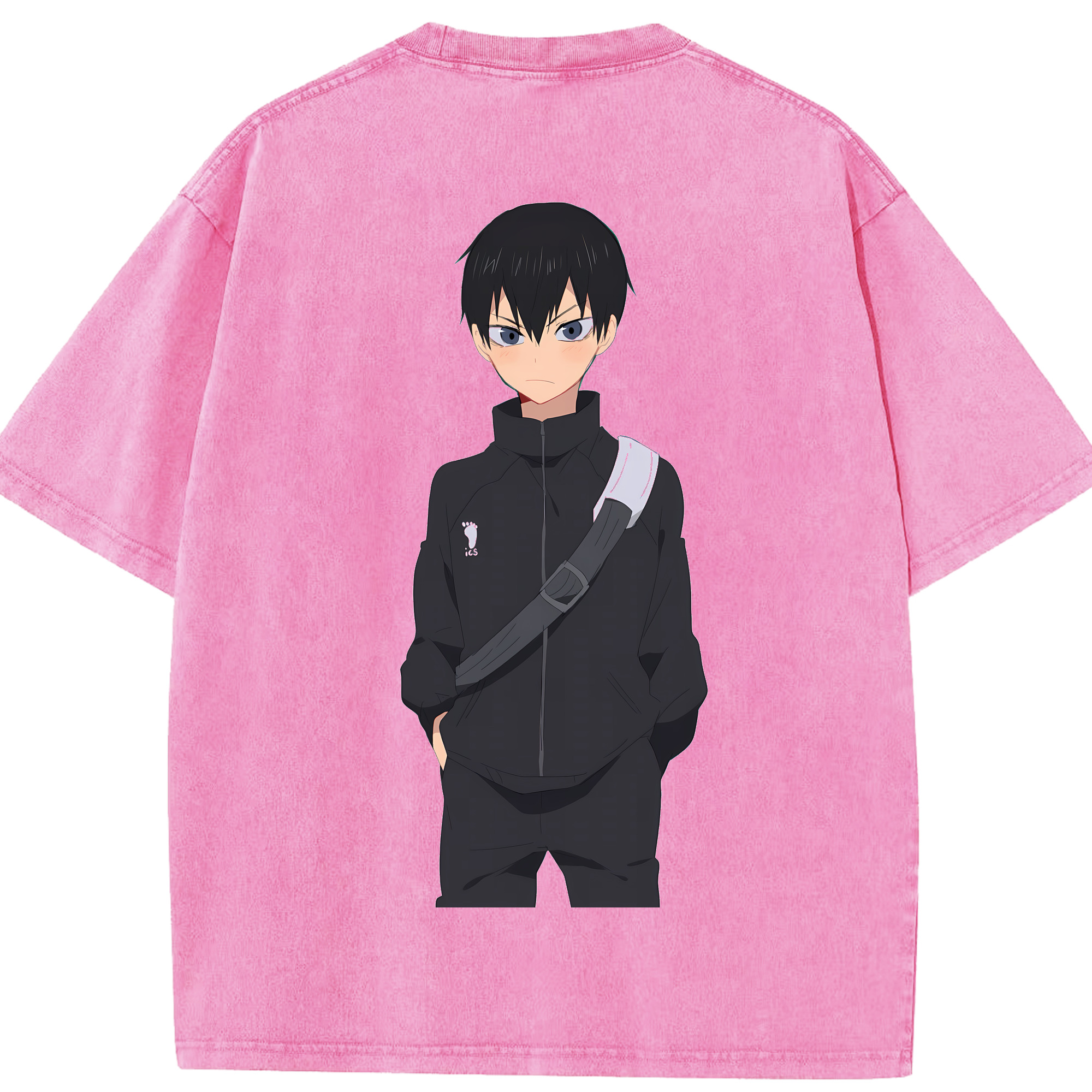 （画像用） ハイキュー!! Haikyu!! 綿100% ヴィンテージ風 半袖Tシャツ（背面プリント）